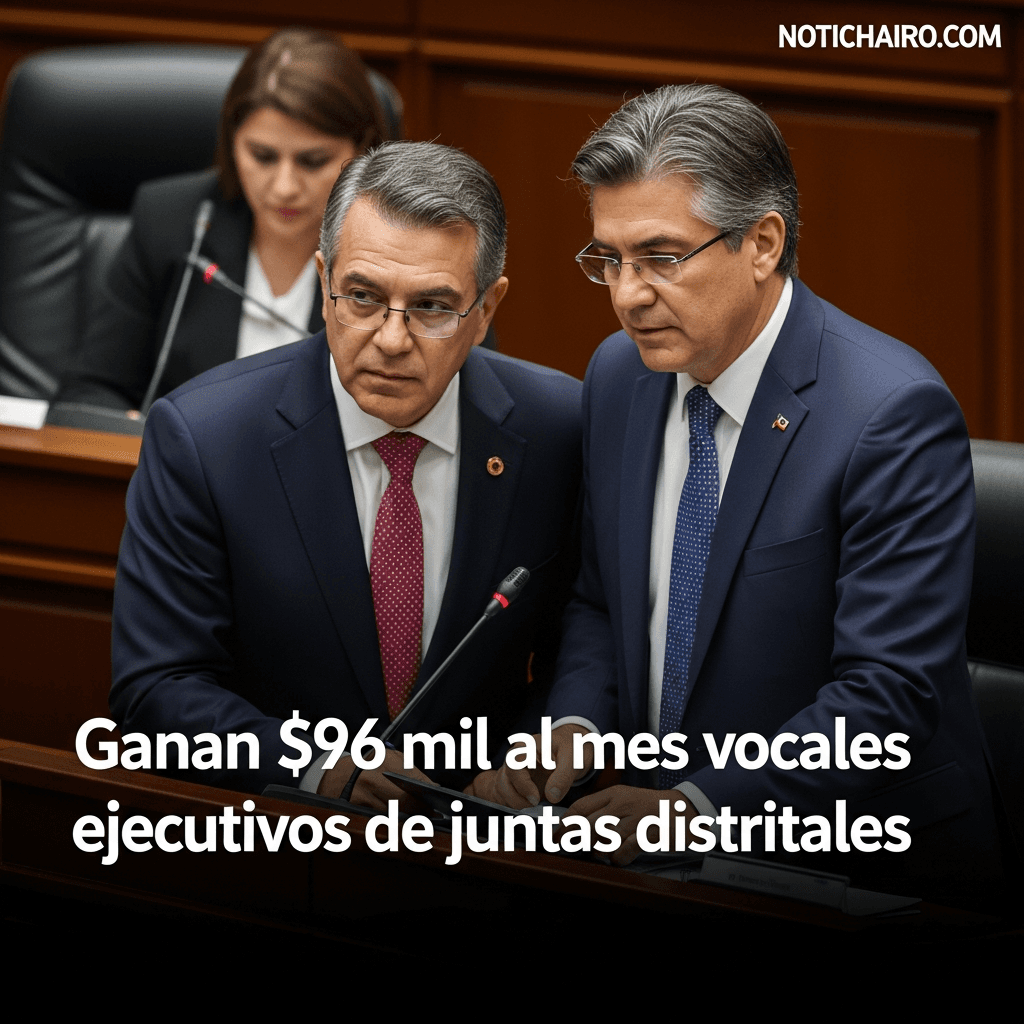 Ganan $96 mil al mes vocales ejecutivos de juntas distritales