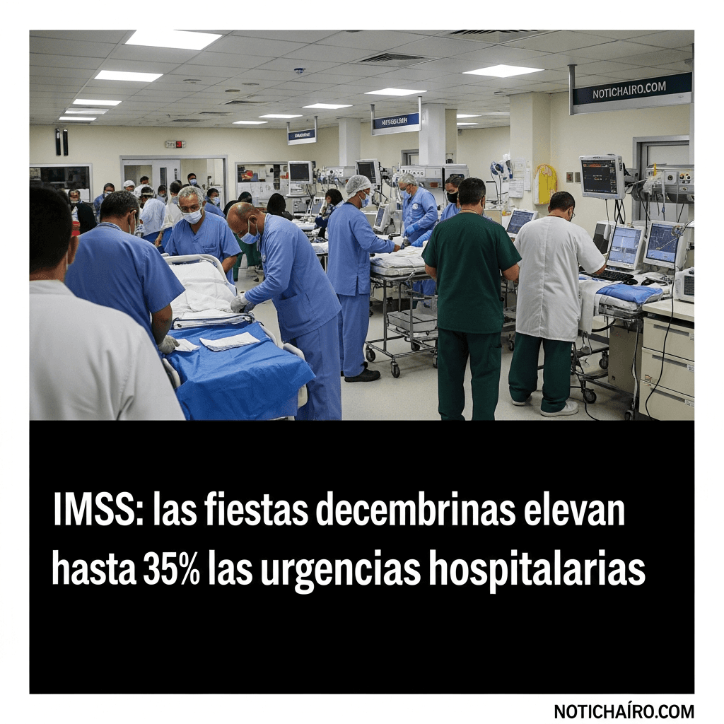 IMSS: las fiestas decembrinas elevan hasta 35% las urgencias hospitalarias