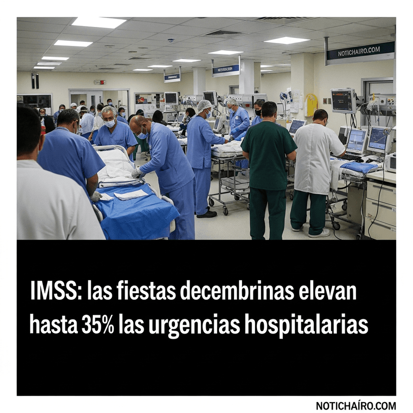 IMSS: las fiestas decembrinas elevan hasta 35% las urgencias hospitalarias