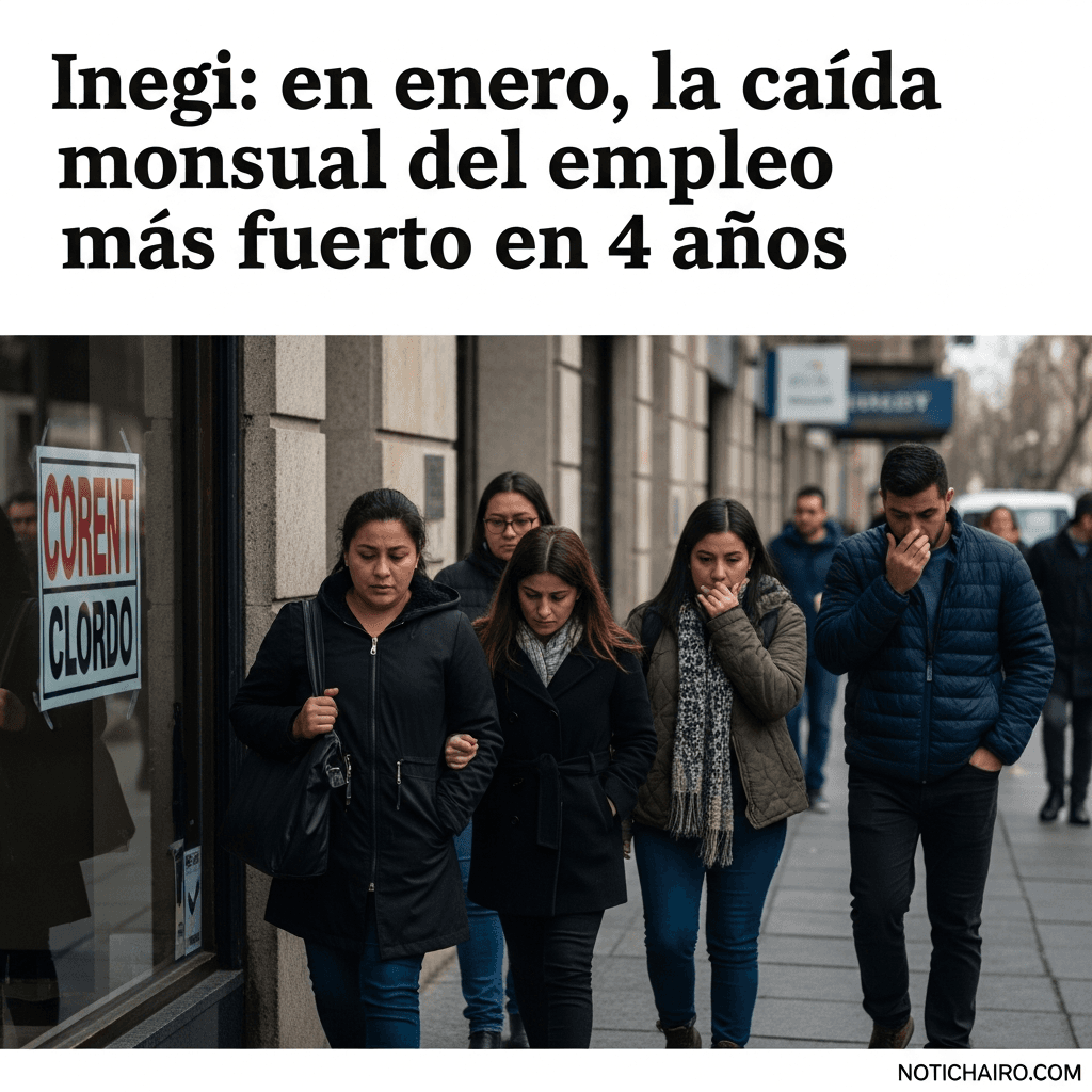 Inegi: en enero, la caída mensual del empleo más fuerte en 4 años