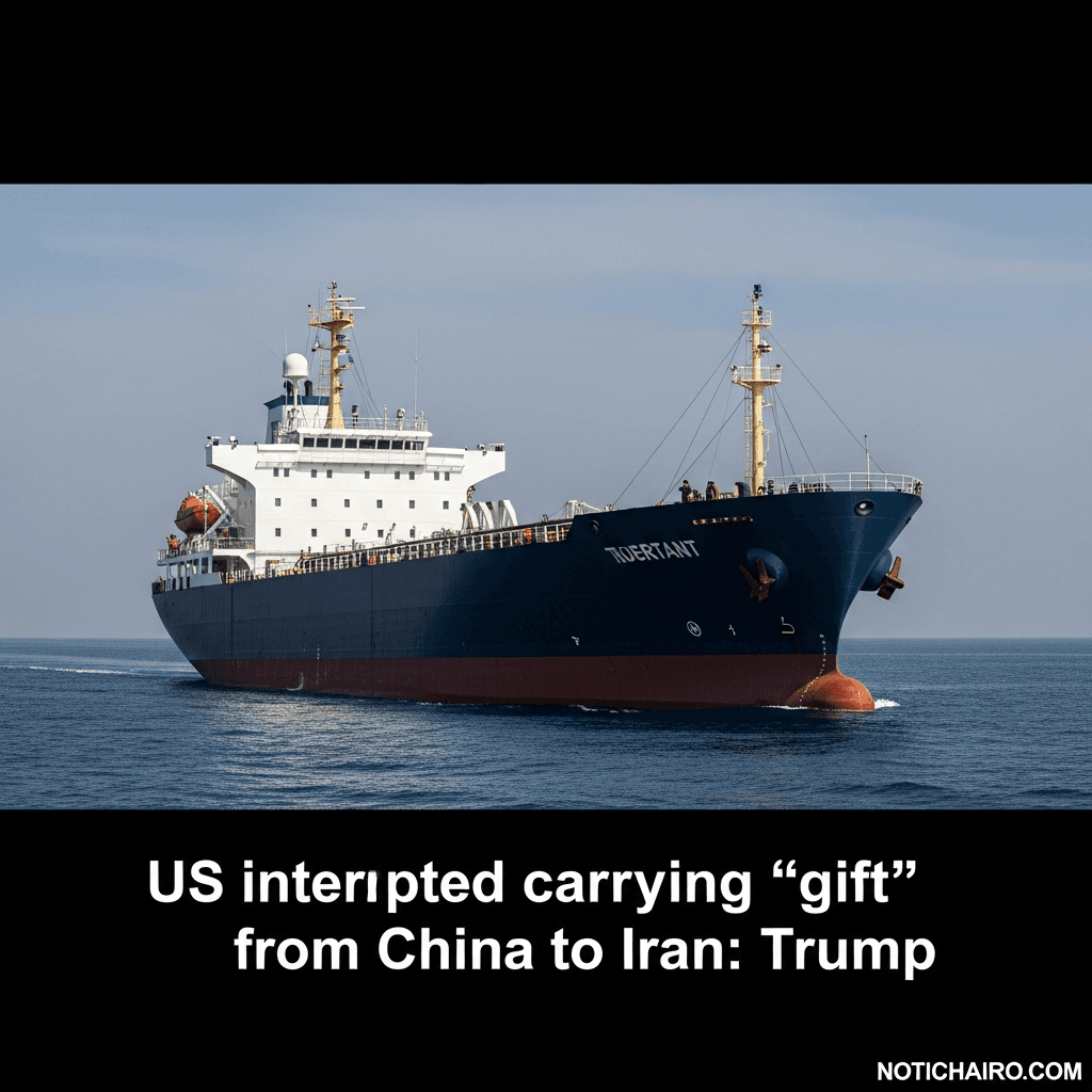 Interceptó EU barco que llevaba “regalo” de China a Irán: Trump
