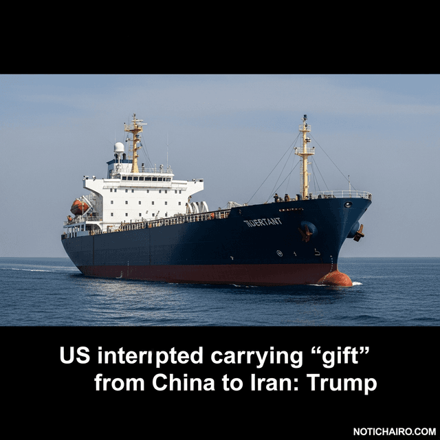 Interceptó EU barco que llevaba “regalo” de China a Irán: Trump