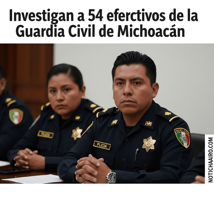 Investigan a 54 efectivos de la Guardia Civil de Michoacán