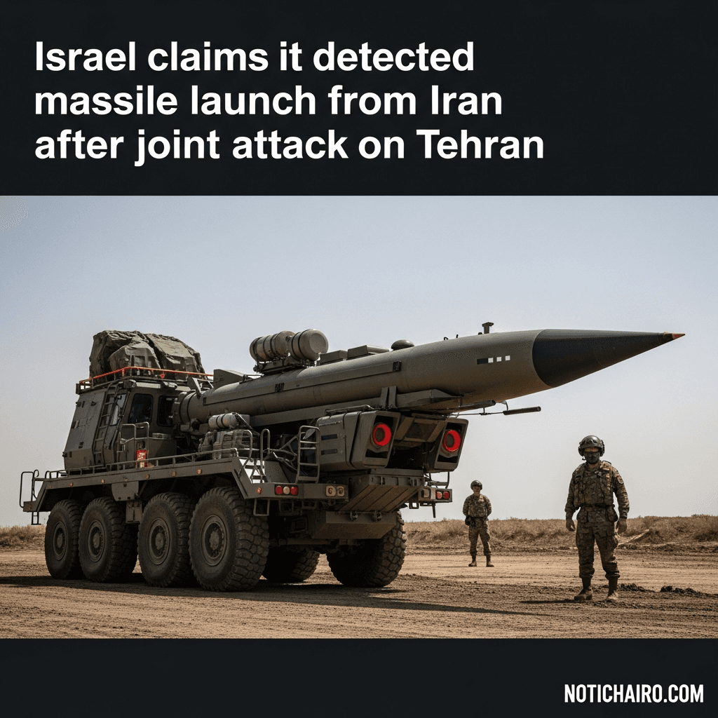 Israel afirma que detectó un lanzamiento de misiles desde Irán tras el ataque conjunto contra Teherán