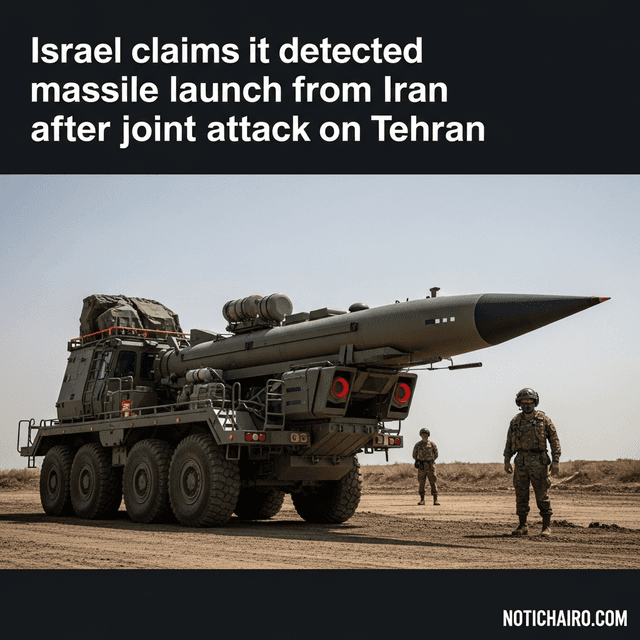 Israel afirma que detectó un lanzamiento de misiles desde Irán tras el ataque conjunto contra Teherán