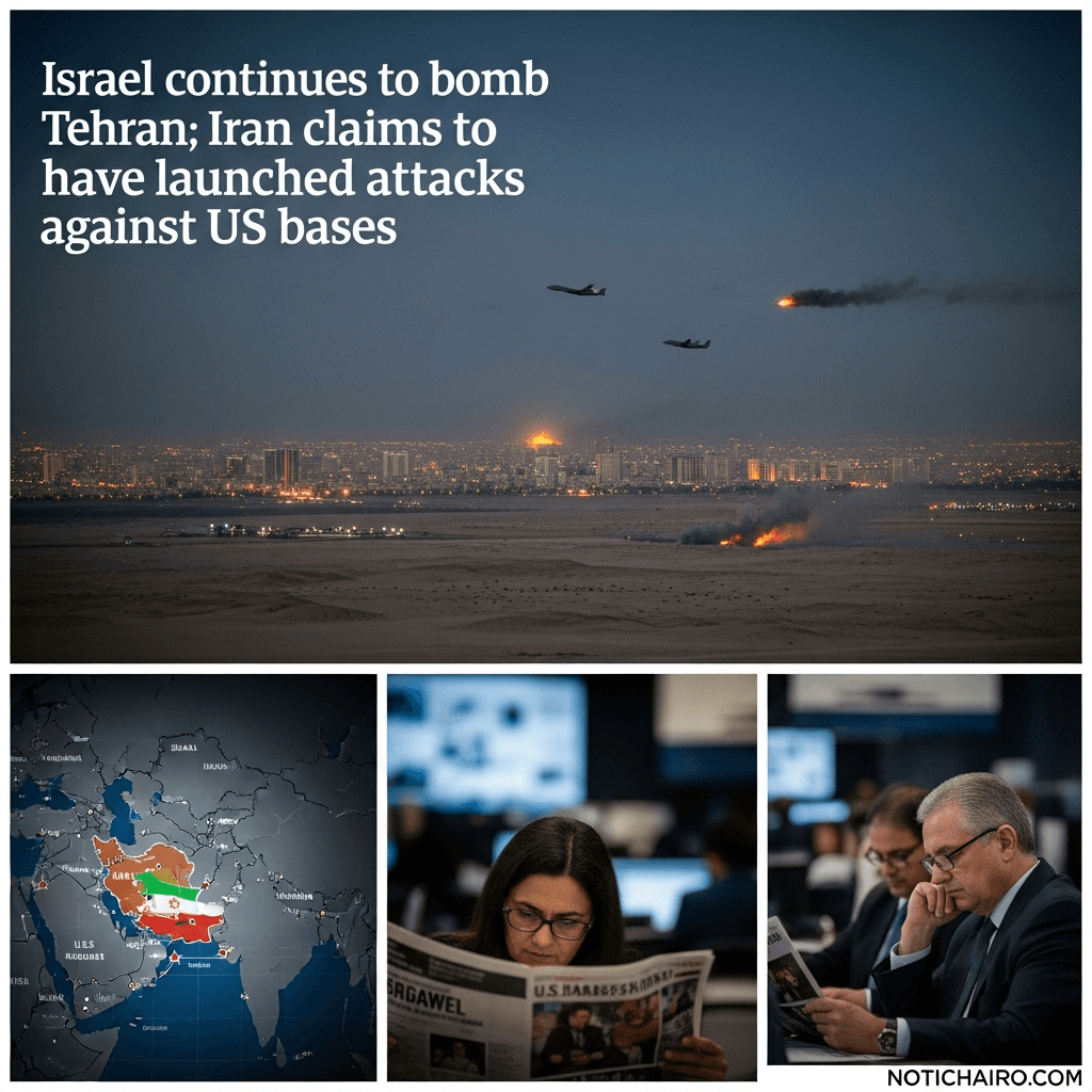 Israel continúa bombardeando Teherán; Irán afirma haber lanzado ataques contra bases de EE. UU.