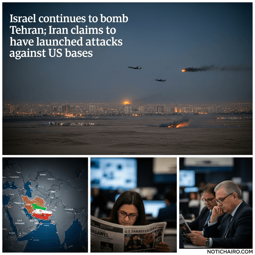 Israel continúa bombardeando Teherán; Irán afirma haber lanzado ataques contra bases de EE. UU.