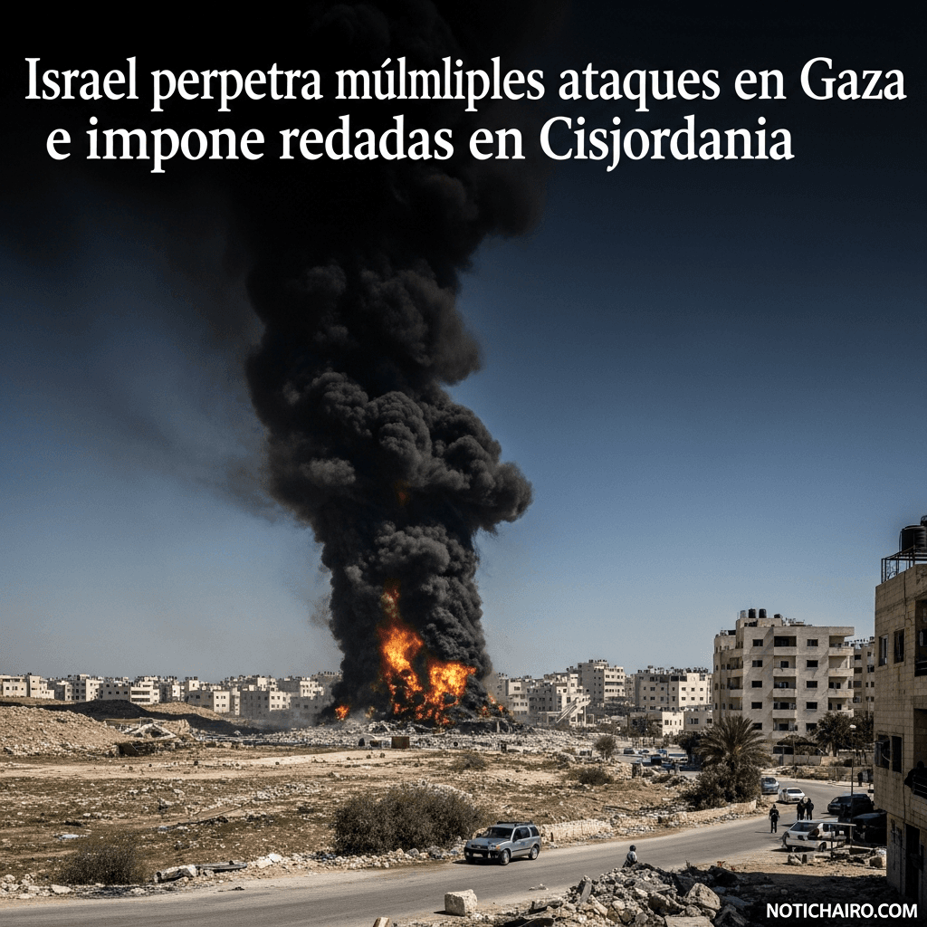 Israel perpetra múltiples ataques en Gaza e impone redadas en Cisjordania