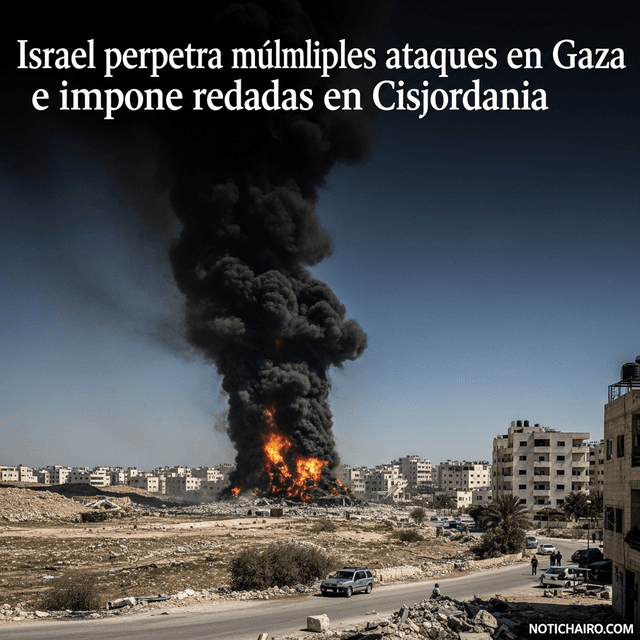 Israel perpetra múltiples ataques en Gaza e impone redadas en Cisjordania