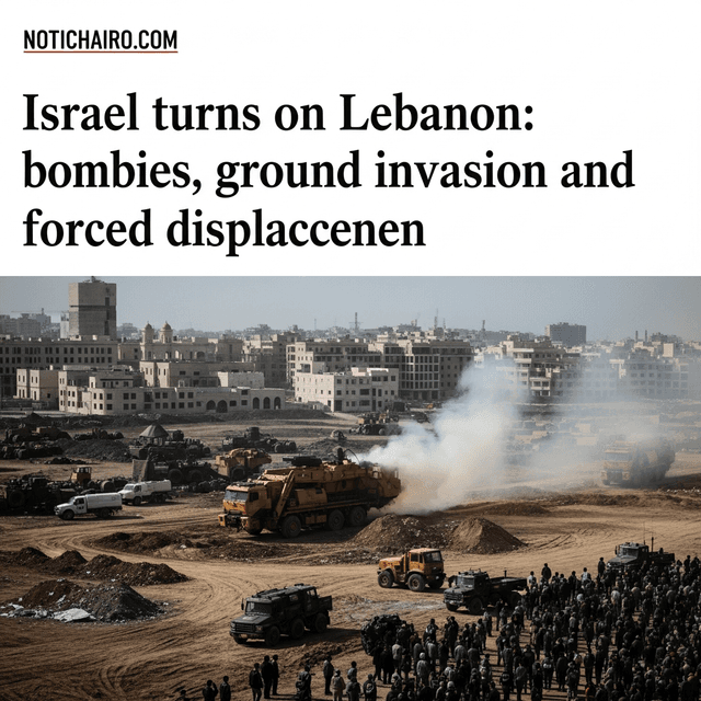 Israel se ensaña contra Líbano: bombardeos, invasión terrestre y desplazamiento forzado