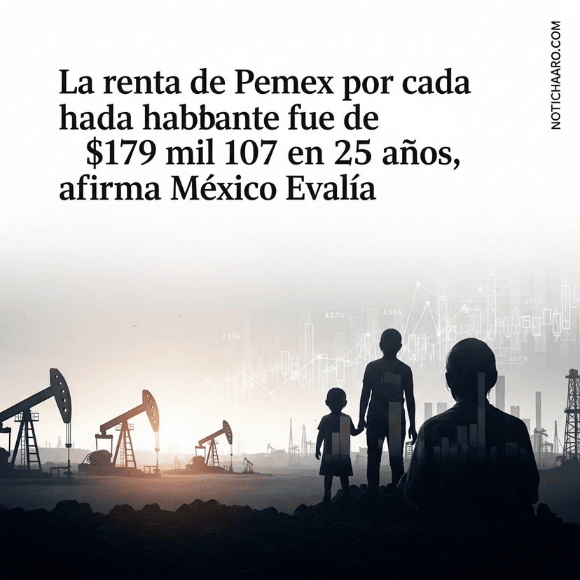 La renta de Pemex por cada habitante fue de $179 mil 107 en 25 años, afirma México Evalúa