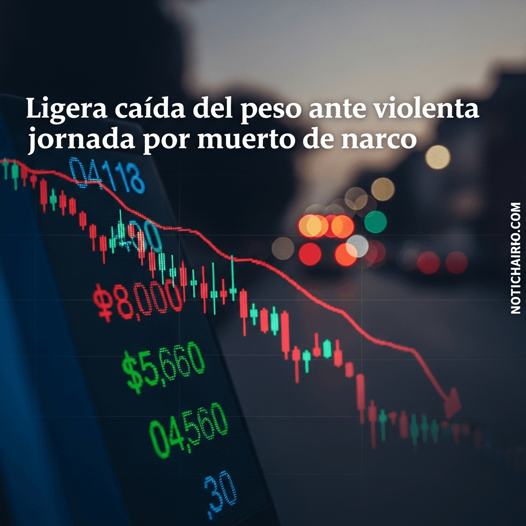 Ligera caída del peso ante violenta jornada por muerte de narco