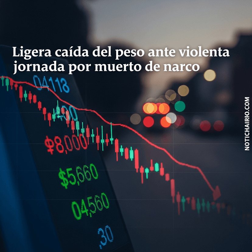 Ligera caída del peso ante violenta jornada por muerte de narco