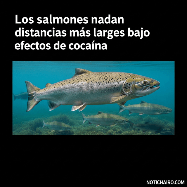 Los salmones nadan distancias más largas bajo efectos de cocaína
