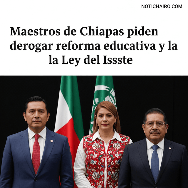 Maestros de Chiapas piden derogar reforma educativa y la Ley del Issste