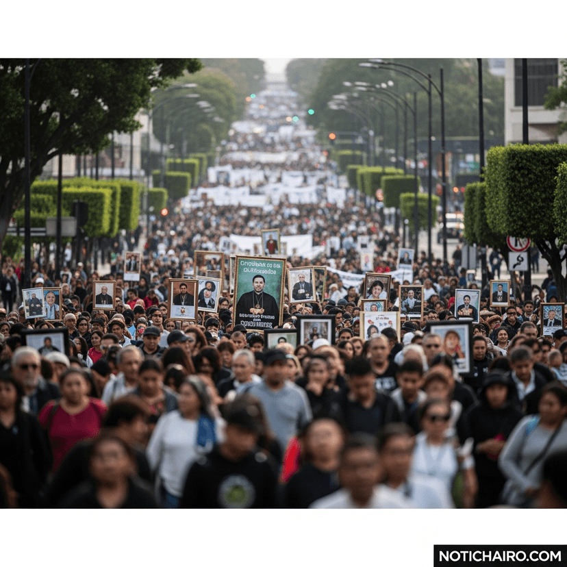 Marchan miles en el 15 aniversario luctuoso del obispo Samuel Ruiz
