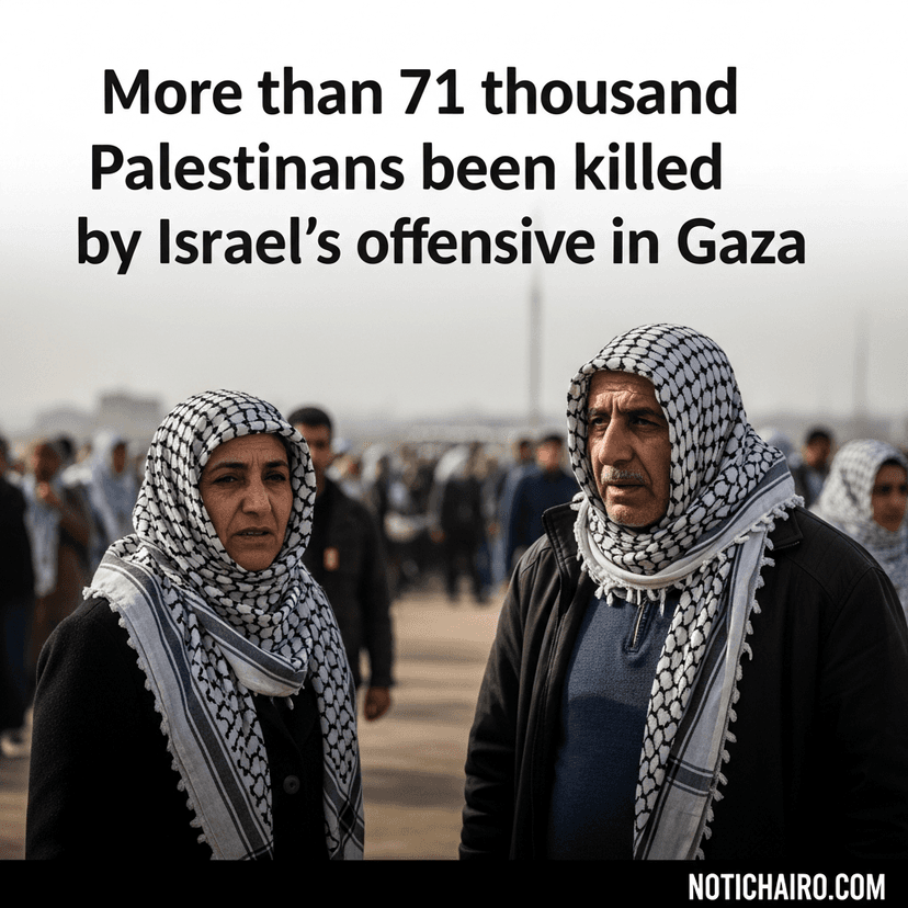 Más de 71 mil palestinos han sido asesinados por la ofensiva de Israel en Gaza