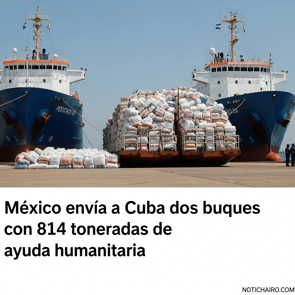 México envía a Cuba dos buques con 814 toneladas de ayuda humanitaria