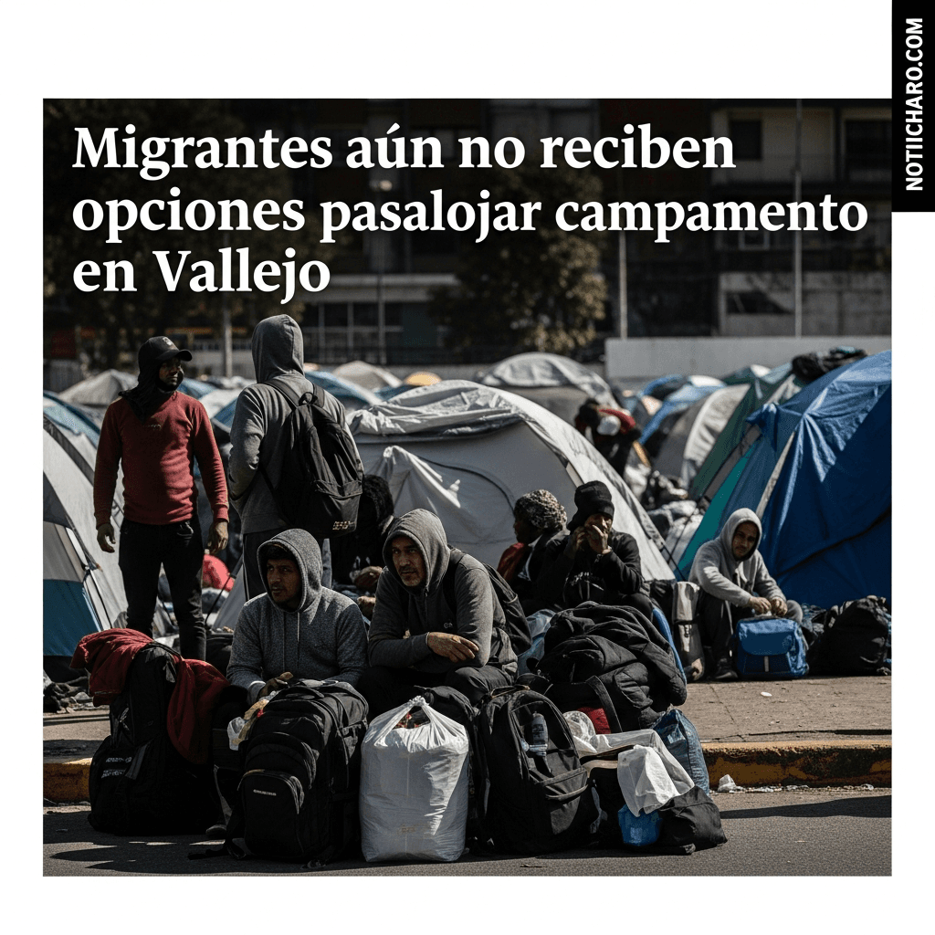 Migrantes aún no reciben opciones para desalojar campamento en Vallejo