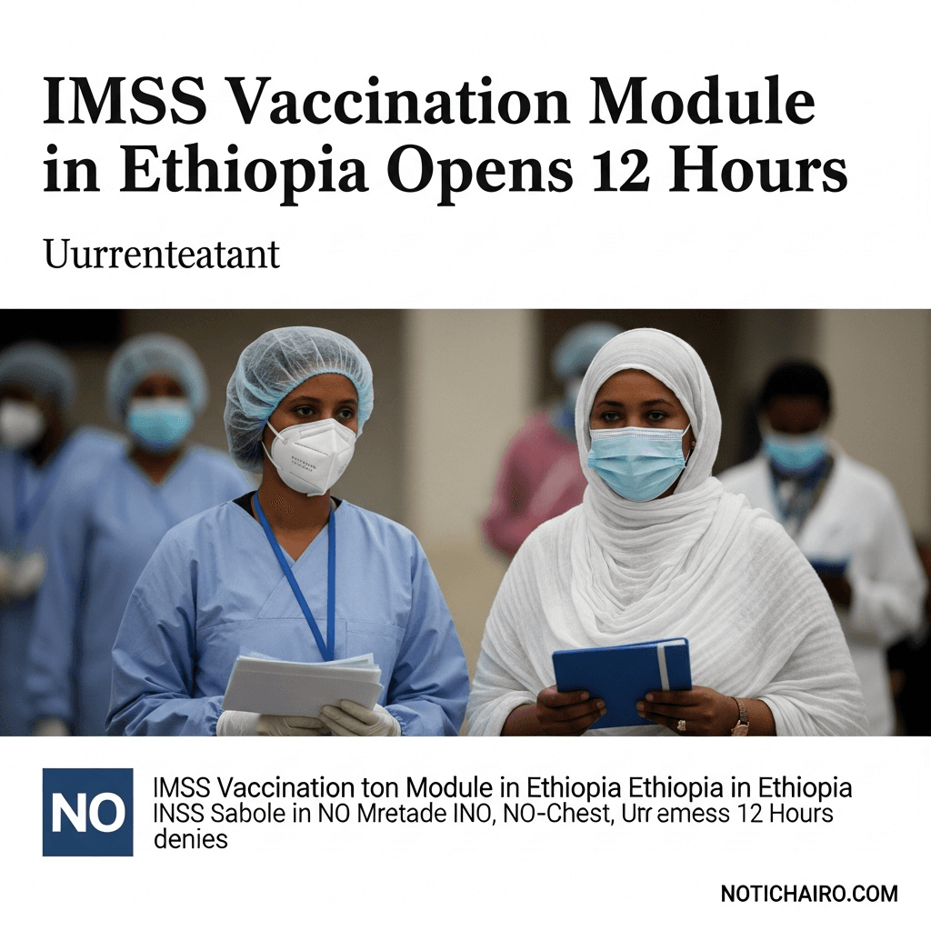 Módulo de vacunación del IMSS en Etiopía abre 12 horas