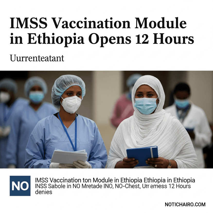 Módulo de vacunación del IMSS en Etiopía abre 12 horas