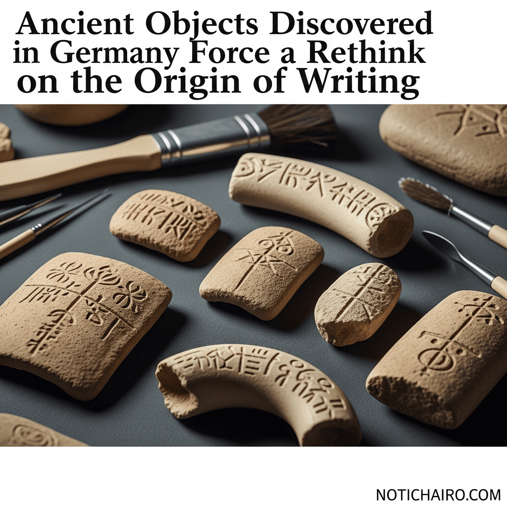 Objetos antiguos descubiertos en Alemania obligan a replantear el origen de la escritura