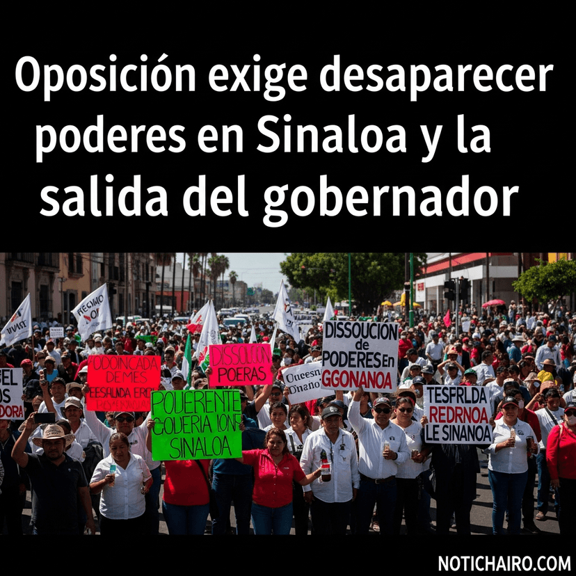Oposición exige desaparecer poderes en Sinaloa y la salida del gobernador