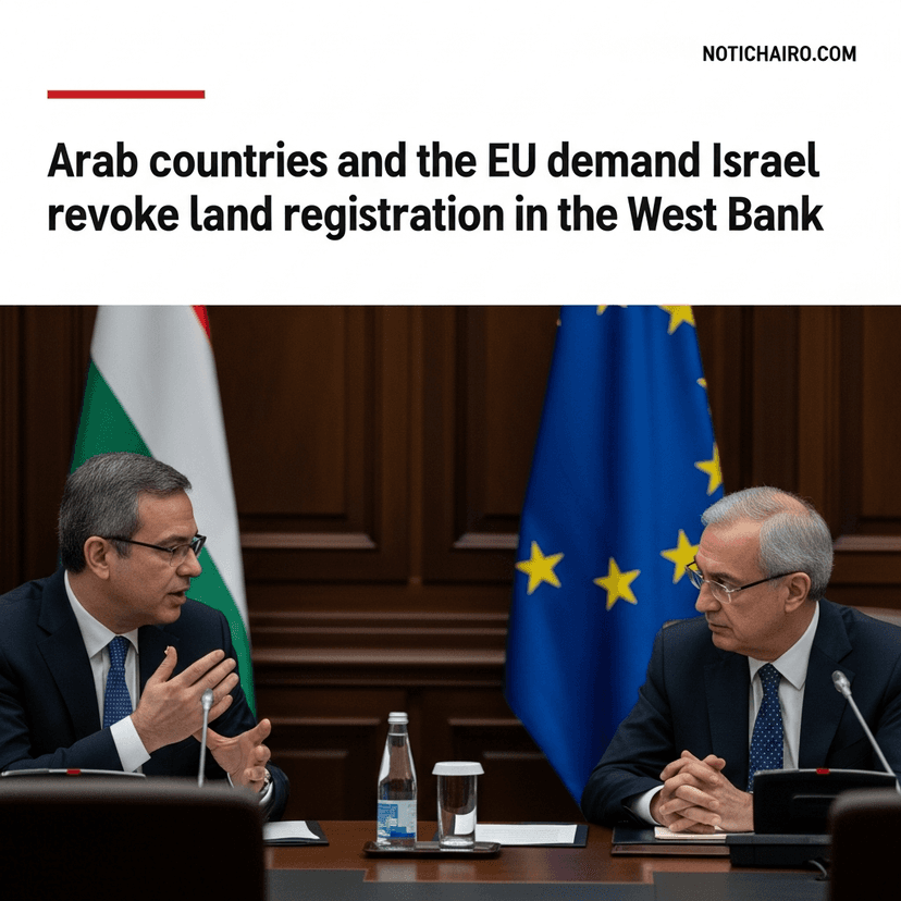 Países árabes y UE exigen a Israel revocar el registro de tierras en Cisjordania