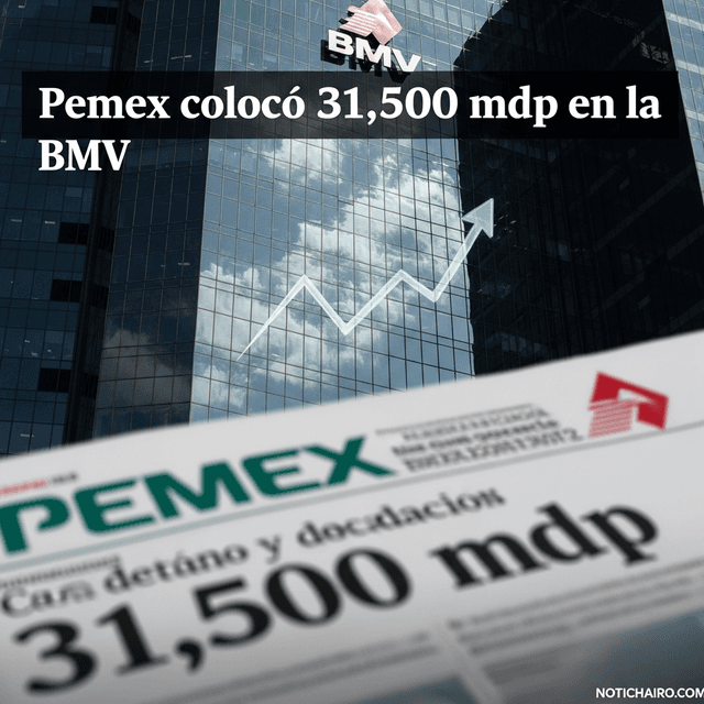 Pemex colocó 31,500 mdp en la BMV