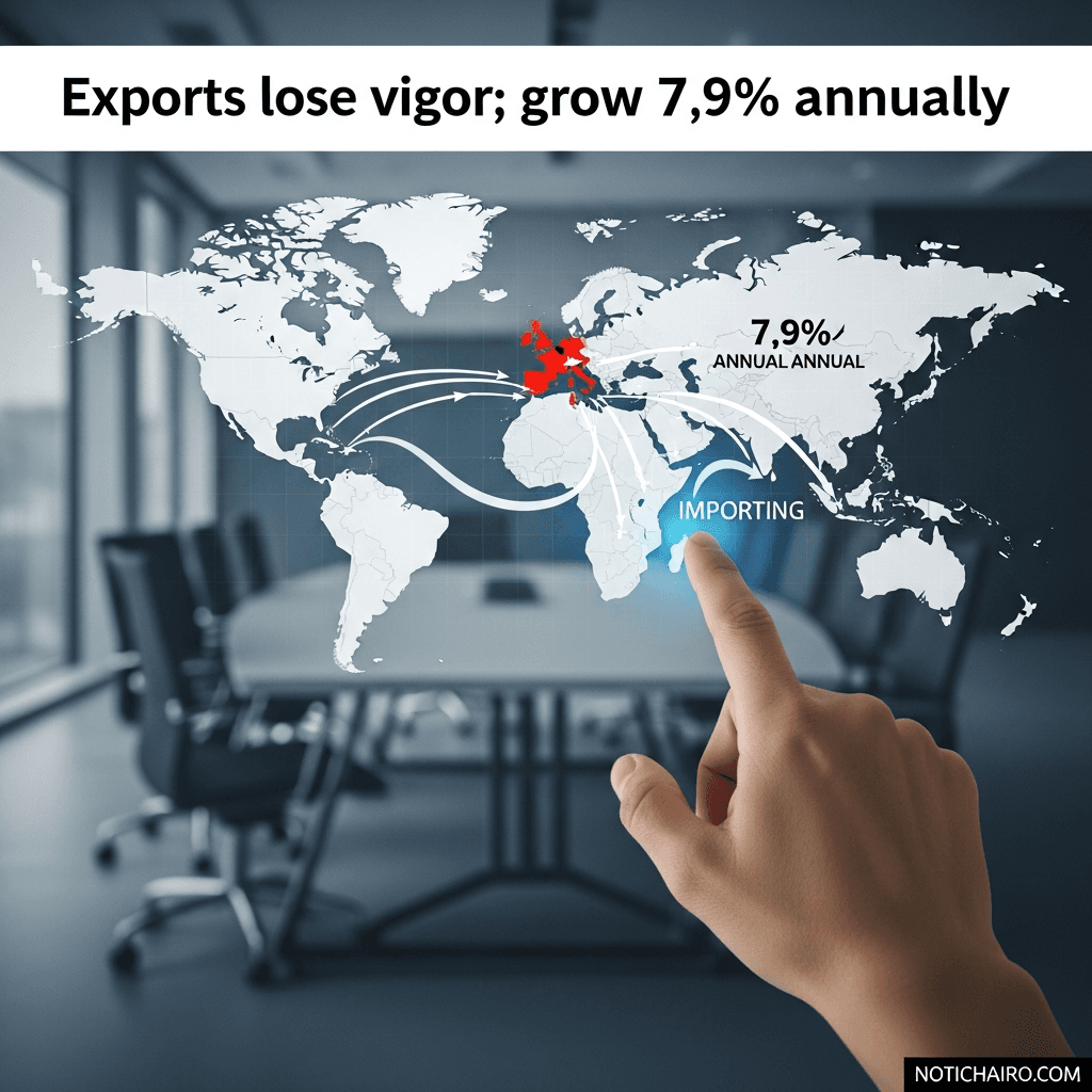 Pierden vigor las exportaciones; crecen 7.9% anual
