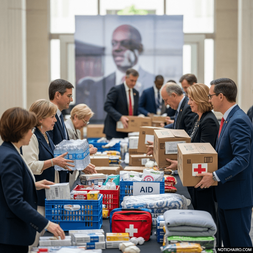 Preparan senadores donaciones al pueblo caribeño