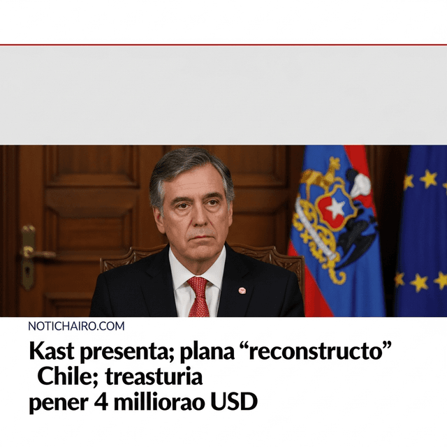Presenta Kast plan para “reconstruir” Chile; el fisco perderá 4 mil mdd