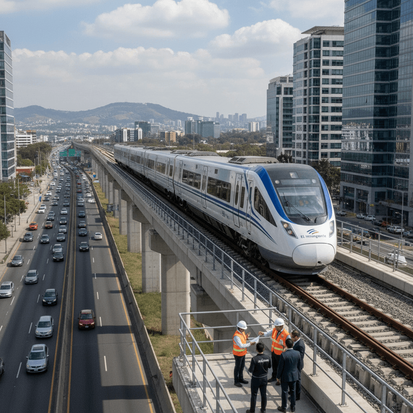 Realizan pruebas del tren México-Toluca en el tramo de Santa Fe a Observatorio