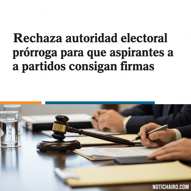 Rechaza autoridad electoral prórroga para que aspirantes a partidos consigan firmas