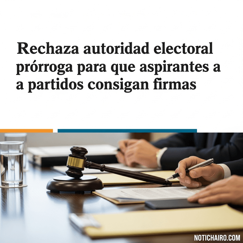 Rechaza autoridad electoral prórroga para que aspirantes a partidos consigan firmas