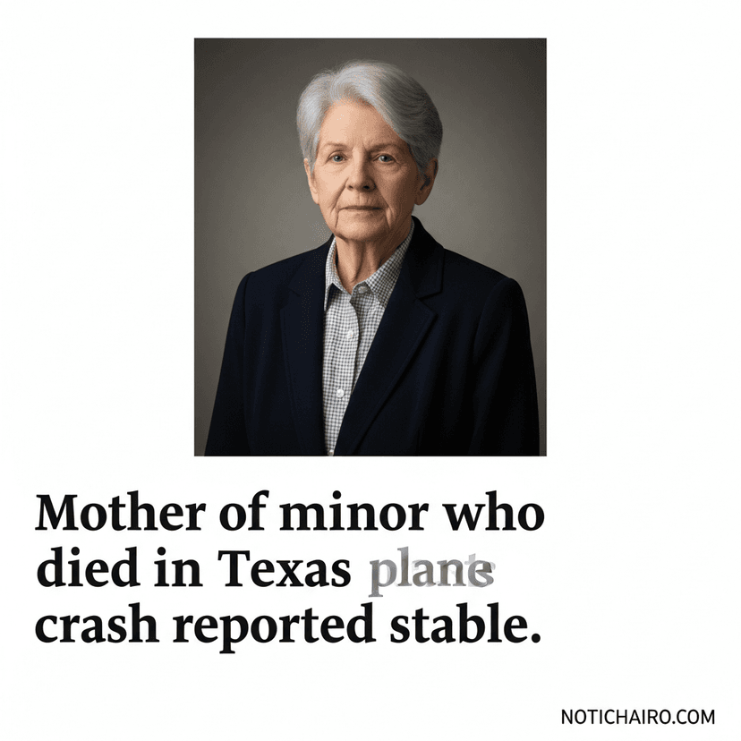 Reportan estable a madre del menor que falleció al desplomarse avión en Texas