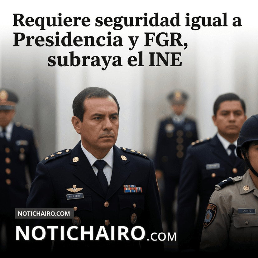 Requiere seguridad igual a Presidencia y FGR, subraya el INE