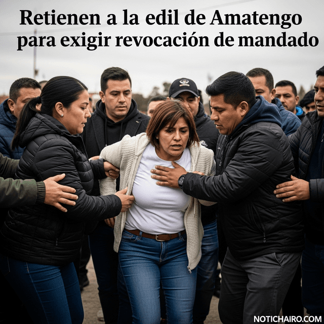 Retienen a la edil de Amatengo para exigir revocación de mandato