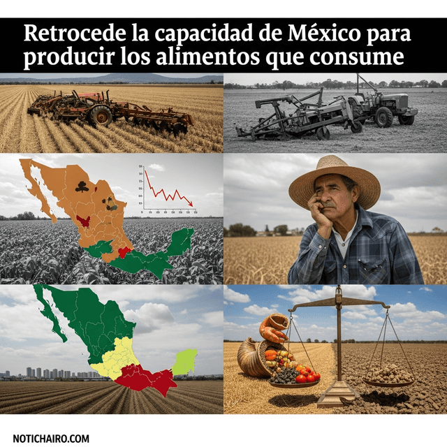 Retrocede la capacidad de México para producir los alimentos que consume