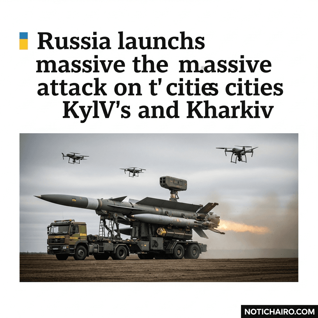 Rusia lanza un ataque masivo de misiles y drones contra las ciudades de Kiev y Járkov