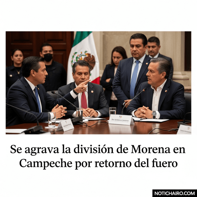 Se agrava la división de Morena en Campeche por retorno del fuero