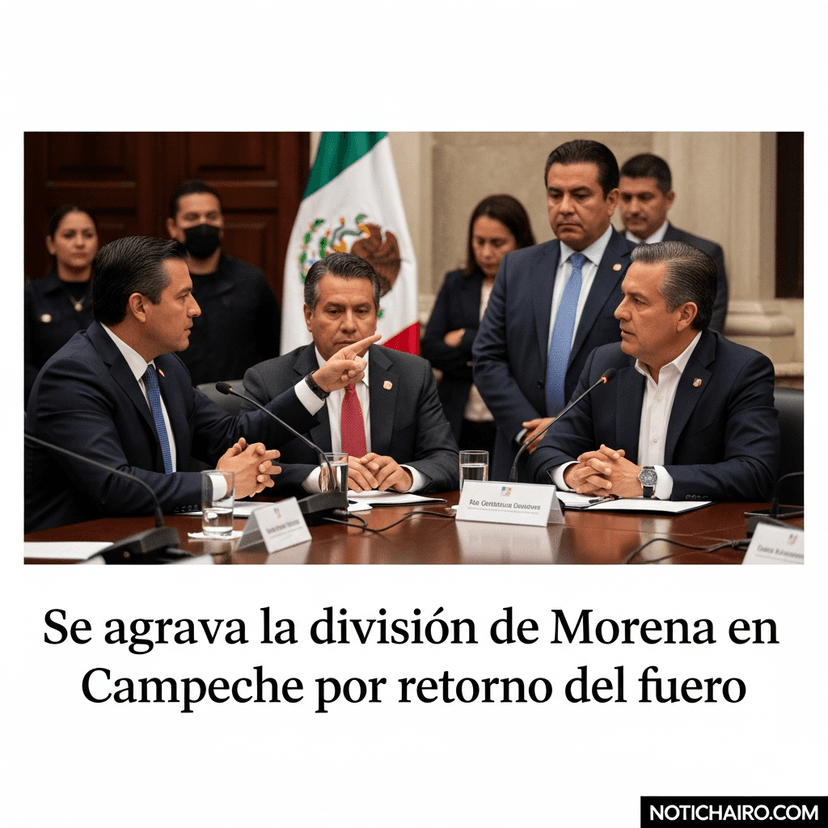 Se agrava la división de Morena en Campeche por retorno del fuero