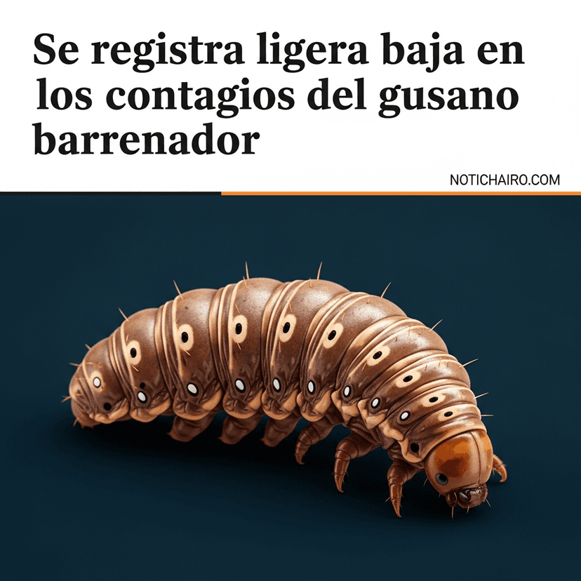 Se registra ligera baja en los contagios del gusano barrenador