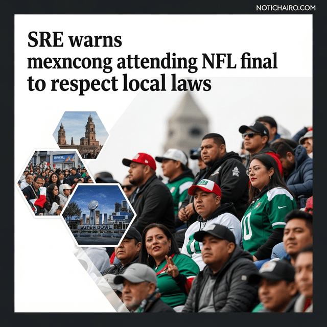 SRE advierte a mexicanos que acudirán a la final de la NFL respetar leyes locales