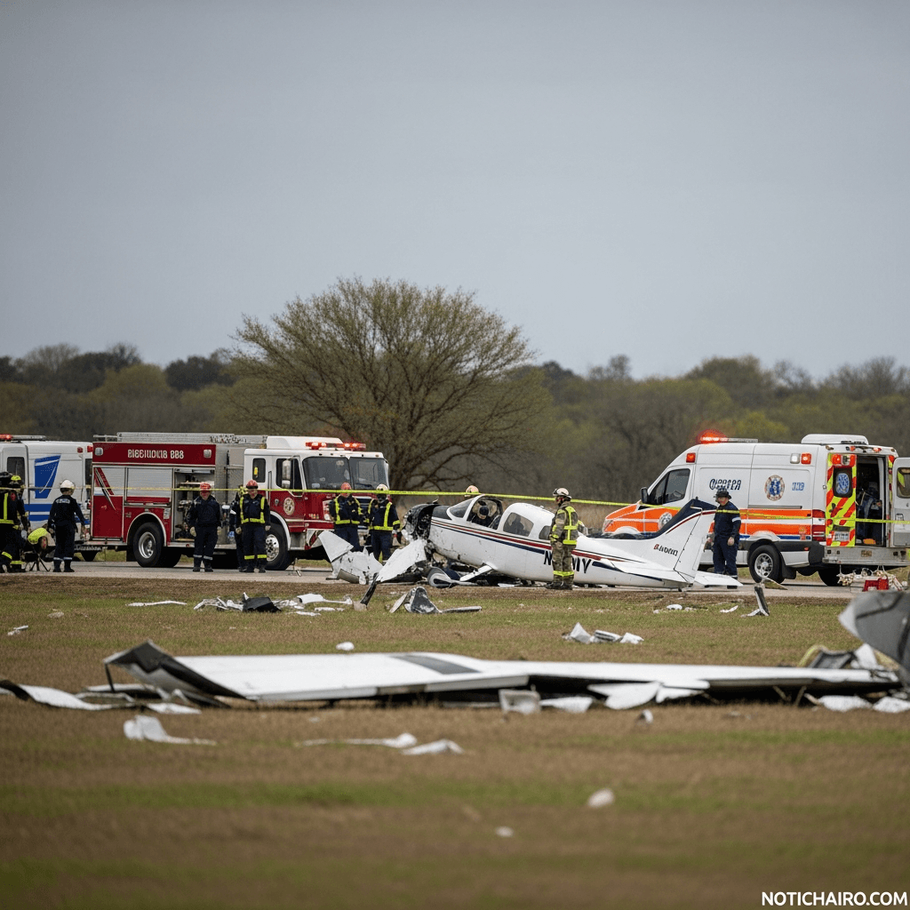 Sube a seis número de muertos por caída de avioneta de Marina en Texas