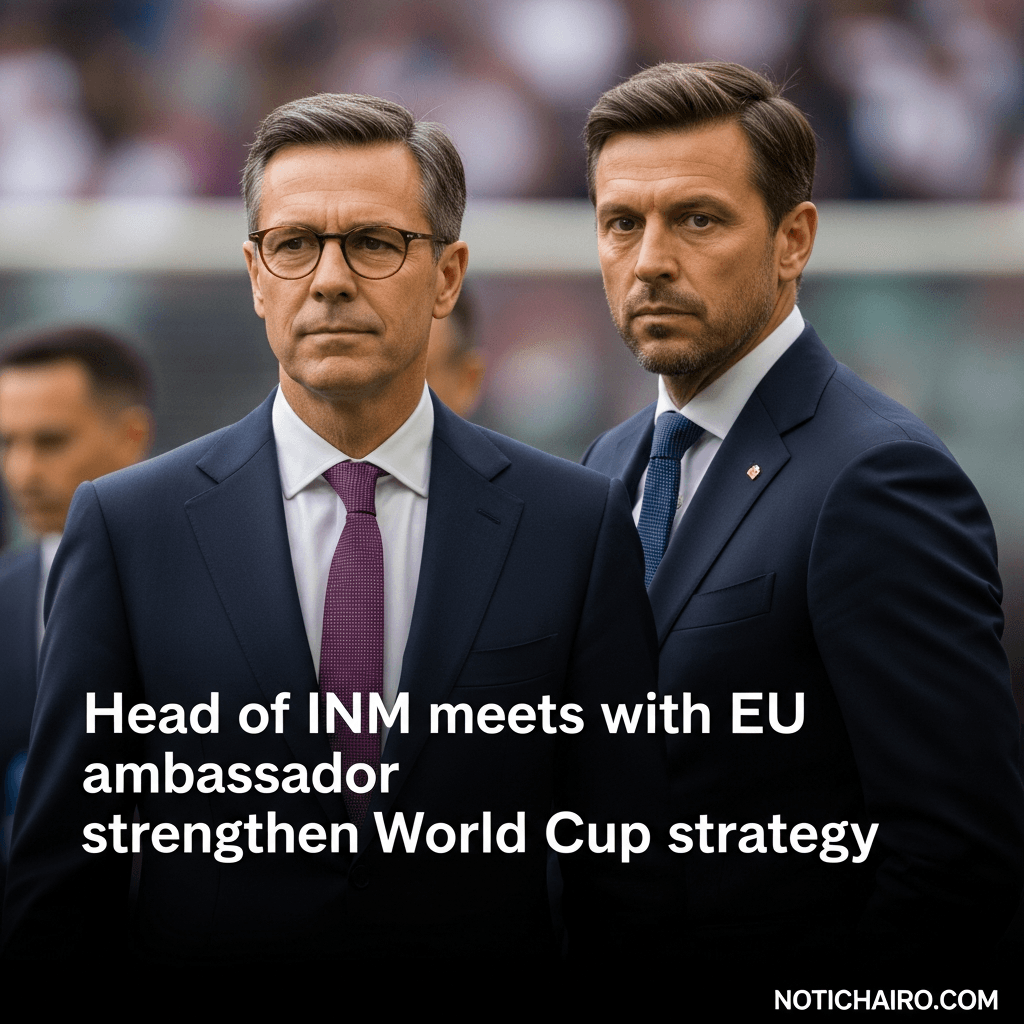 Titular del INM se reúne con embajador de la UE para afianzar estrategia mundialista