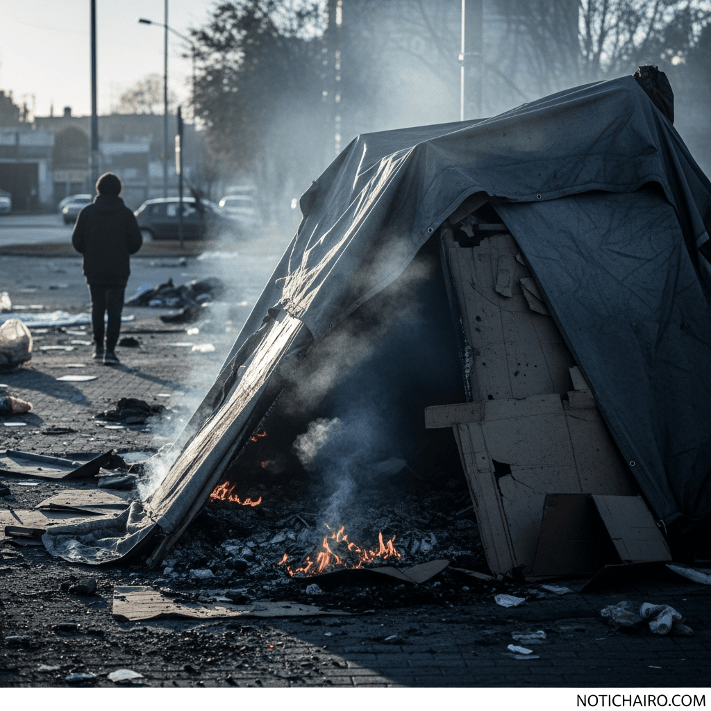 Tras altercado prenden fuego a indigente en Ciudad Madero
