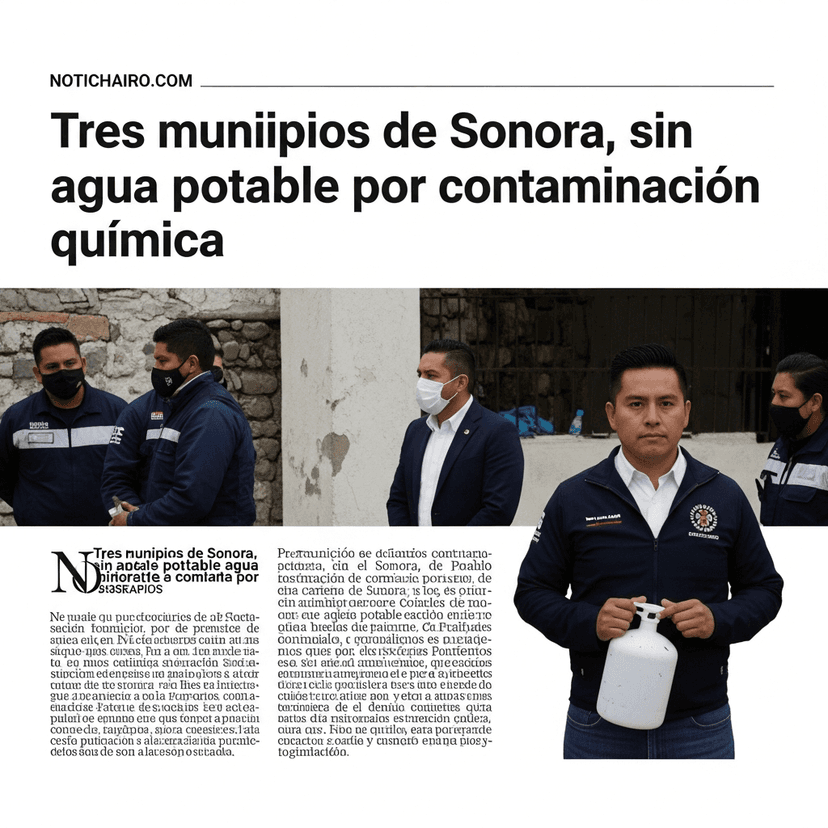 Tres municipios de Sonora, sin agua potable por contaminación química