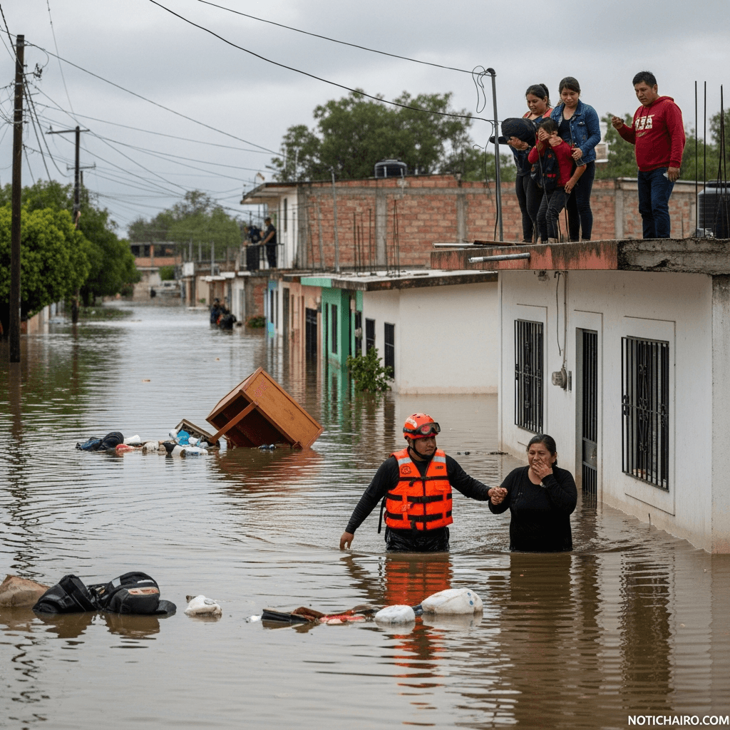 Un muerto y 100 casas anegadas en Los Tuxtlas