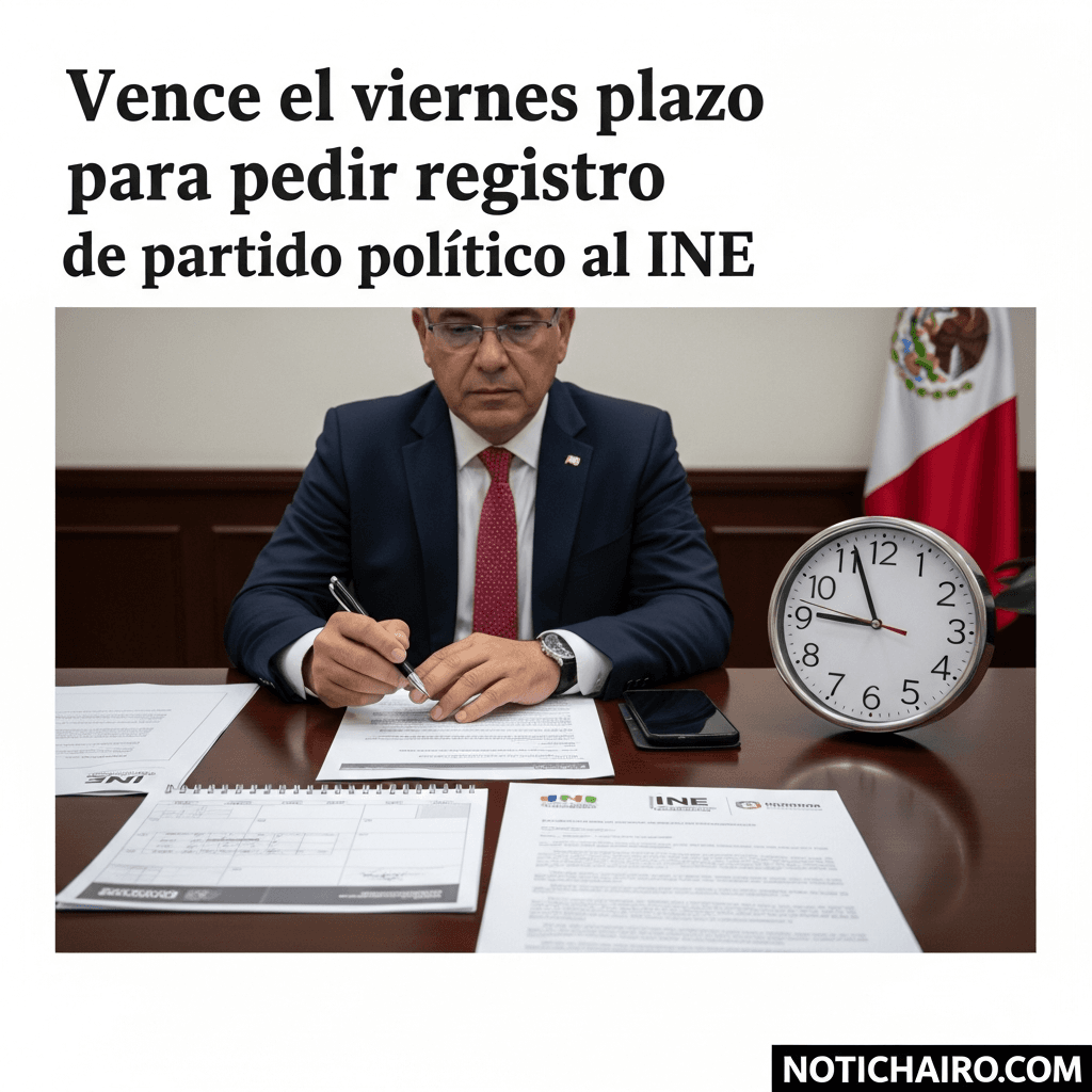 Vence el viernes plazo para pedir registro de partido político al INE